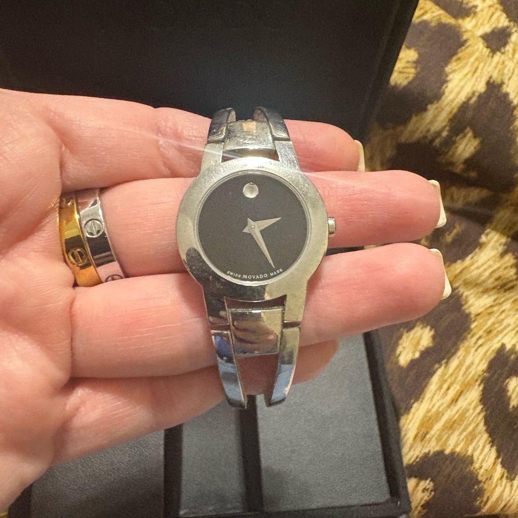Movado Women's Watch In Silver And Black